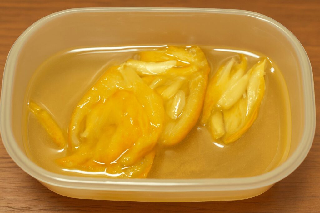 はちみつに漬けた手作りきんかん。横浜市青葉区のアロマサロン風ら花が育てた無農薬きんかんのはちみつ漬け