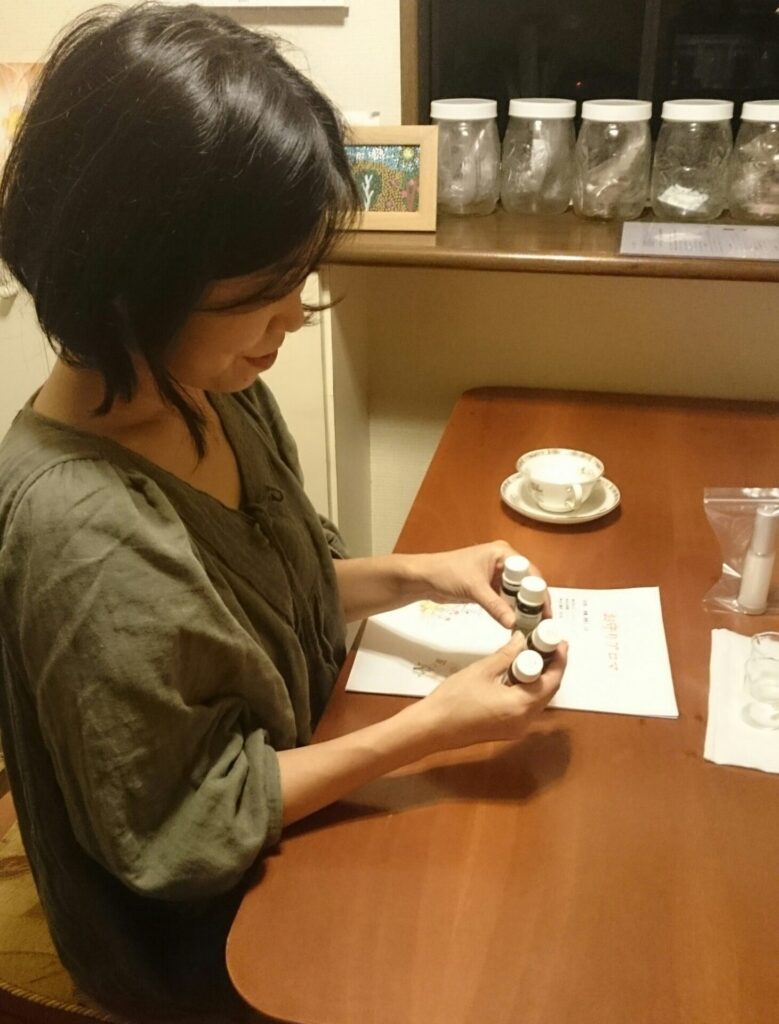 星読みセッションを受けられているお客様の様子