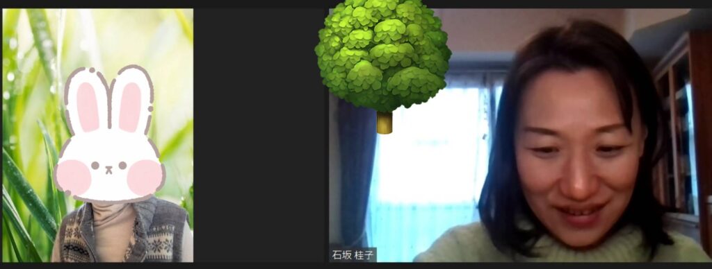 オンラインでタロット・音叉・エナジーダウジングセッションを行う様子