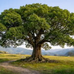 ホーウッド精油の原料となるクスノキ（Cinnamomum camphora）の樹木